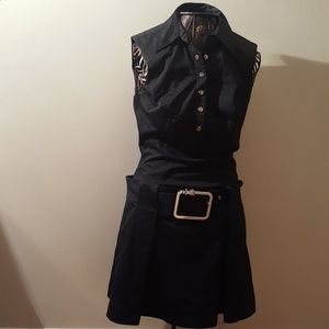 Karen Millen black mini dress with belt